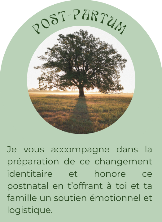 Je vous accompagne dans la préparation de ce changement identitaire et honore ce postnatal en t’offrant à toi et ta famille un soutien émotionnel et logistique.